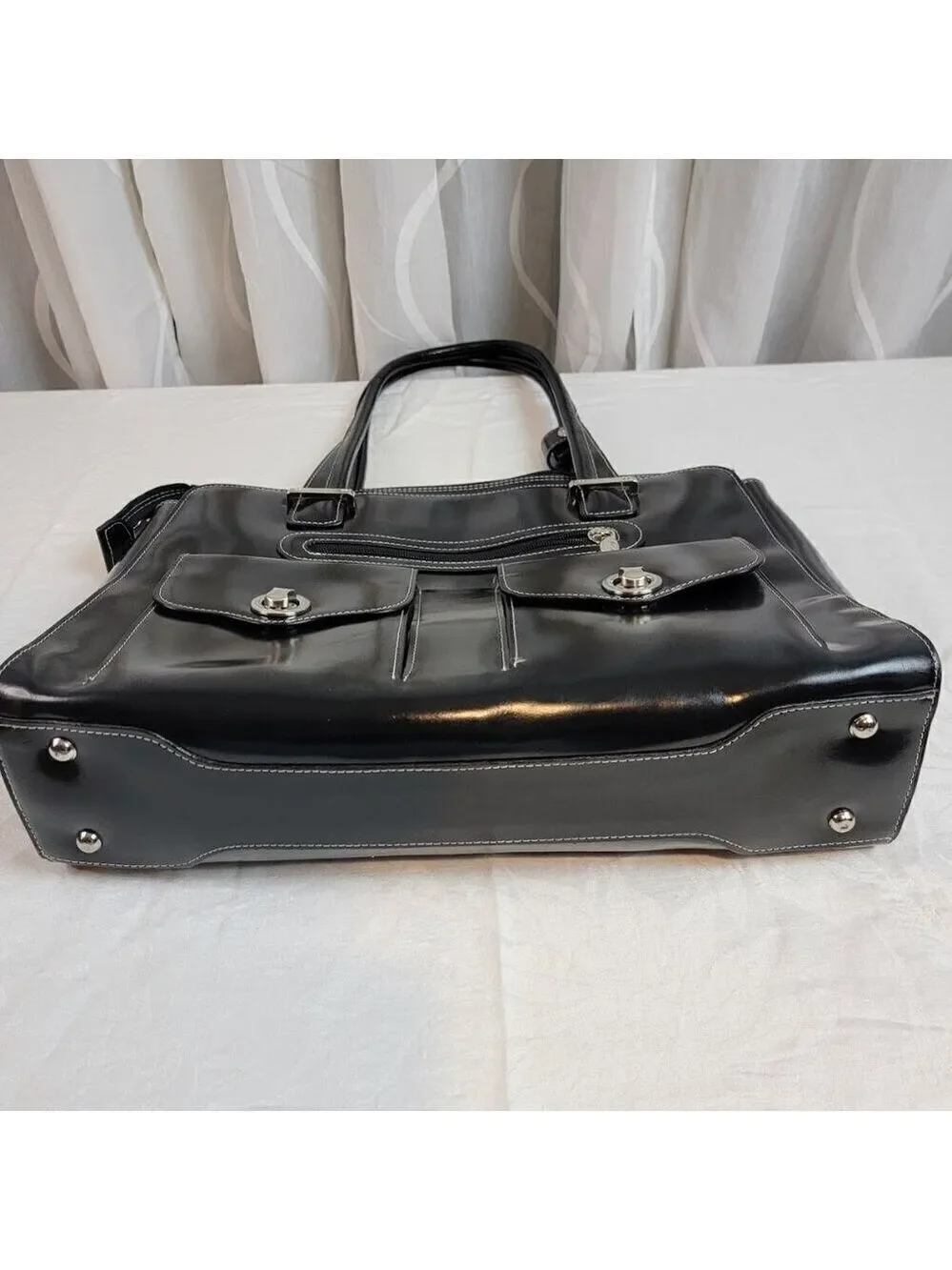 McKlein Verona Leather Laptop Briefcase